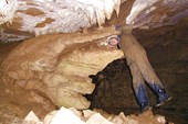 134 (02.Feb.2003) Cave Dolgaya - Pasha and crocodile
